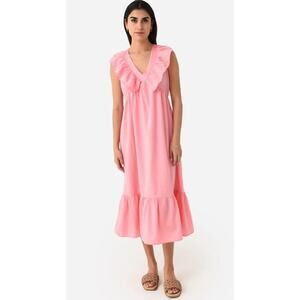 Stark X Pink Scarlett Ruffle Midi Dress NEW (size L)